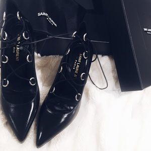 Saint Laurent Paris Lace-Up Pump- $$$ DROP !